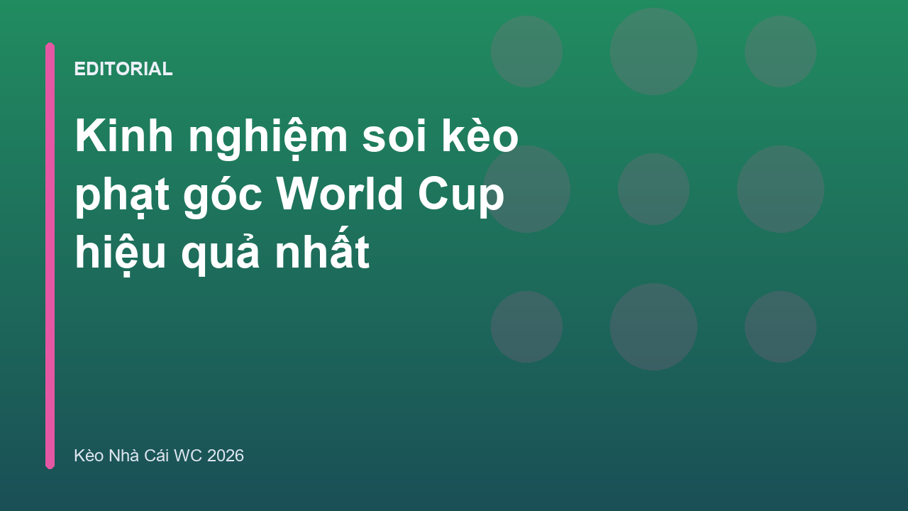 Cầu thủ thực hiện quả phạt góc trong trận đấu World Cup